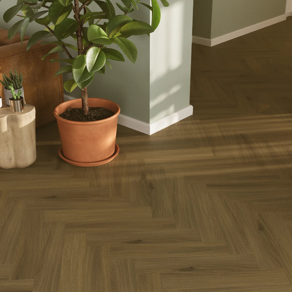 Daytona Oak Visgraat - PVC plak