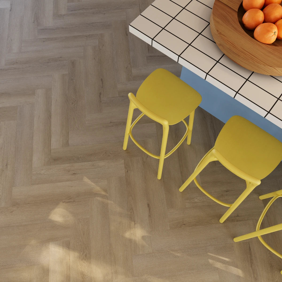 Tampa Oak Visgraat - PVC klik