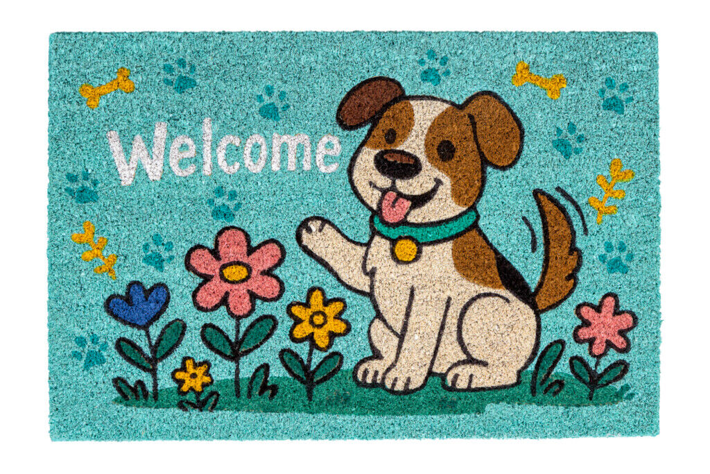 Ruco Print 855 Welcome Dog Blue 40x60 cm