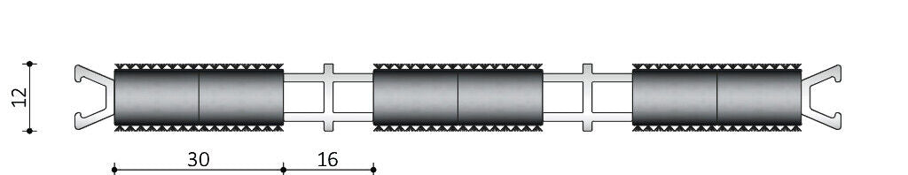 Profi Duo 007 Zwart 12 mm