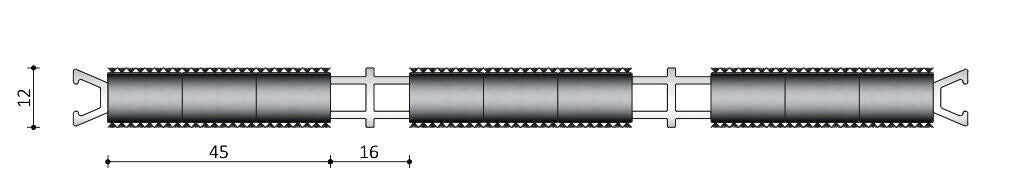 Profi Duo 007 Zwart Triple 12 mm