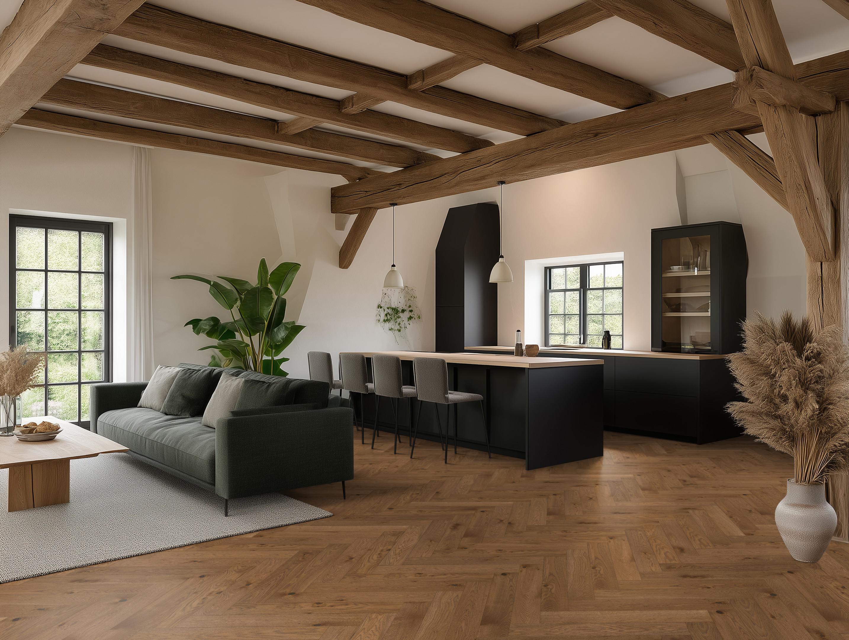 Encino visgraat rustiek cognac