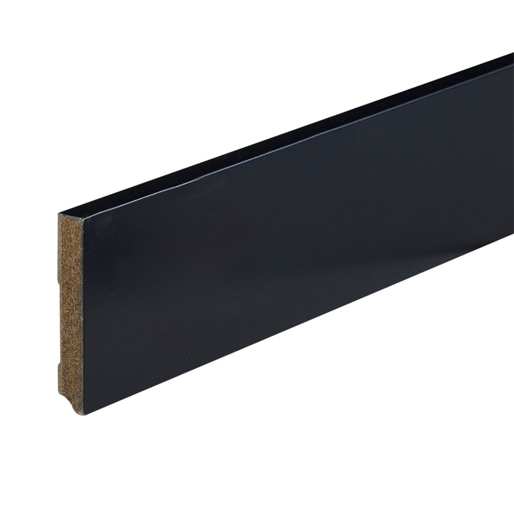 Co-pro gelakte plint amsterdam zwart RAL 9005 90×15