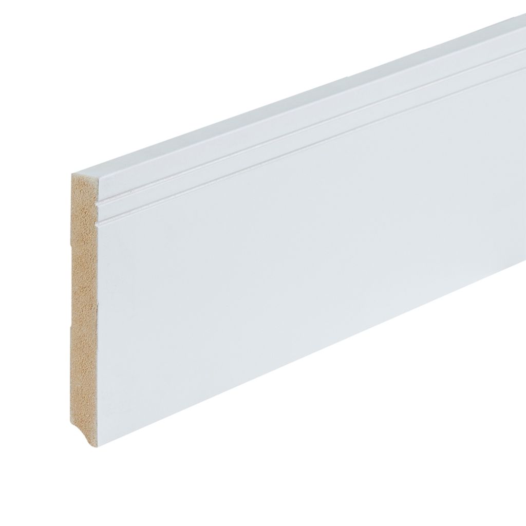 Co-pro gelakte plint milaan wit RAL 9010 120×15