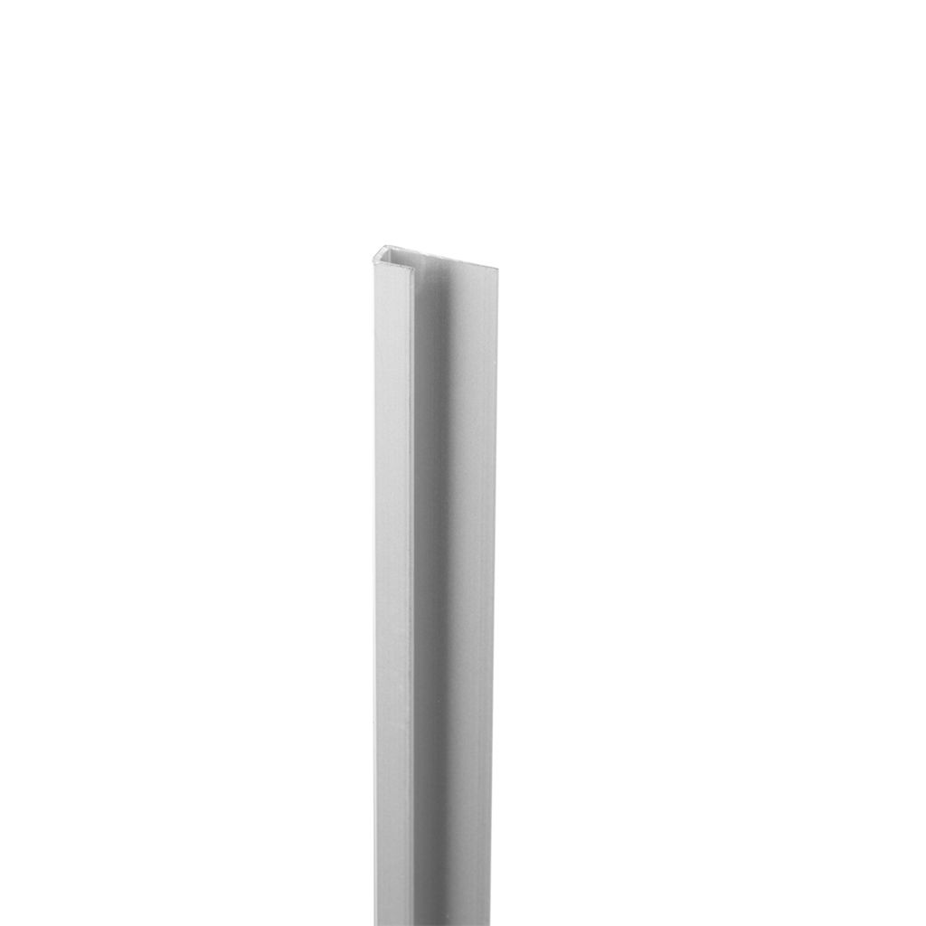 Start and end profile silver pvc wall