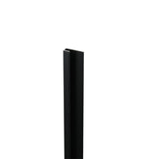 Start- en eindprofiel zwart pvc wand