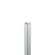 Binnen- en buitenhoekprofiel zilver pvc wand