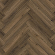 YUP Visgraat Herringbone Warm Brown Click PVC