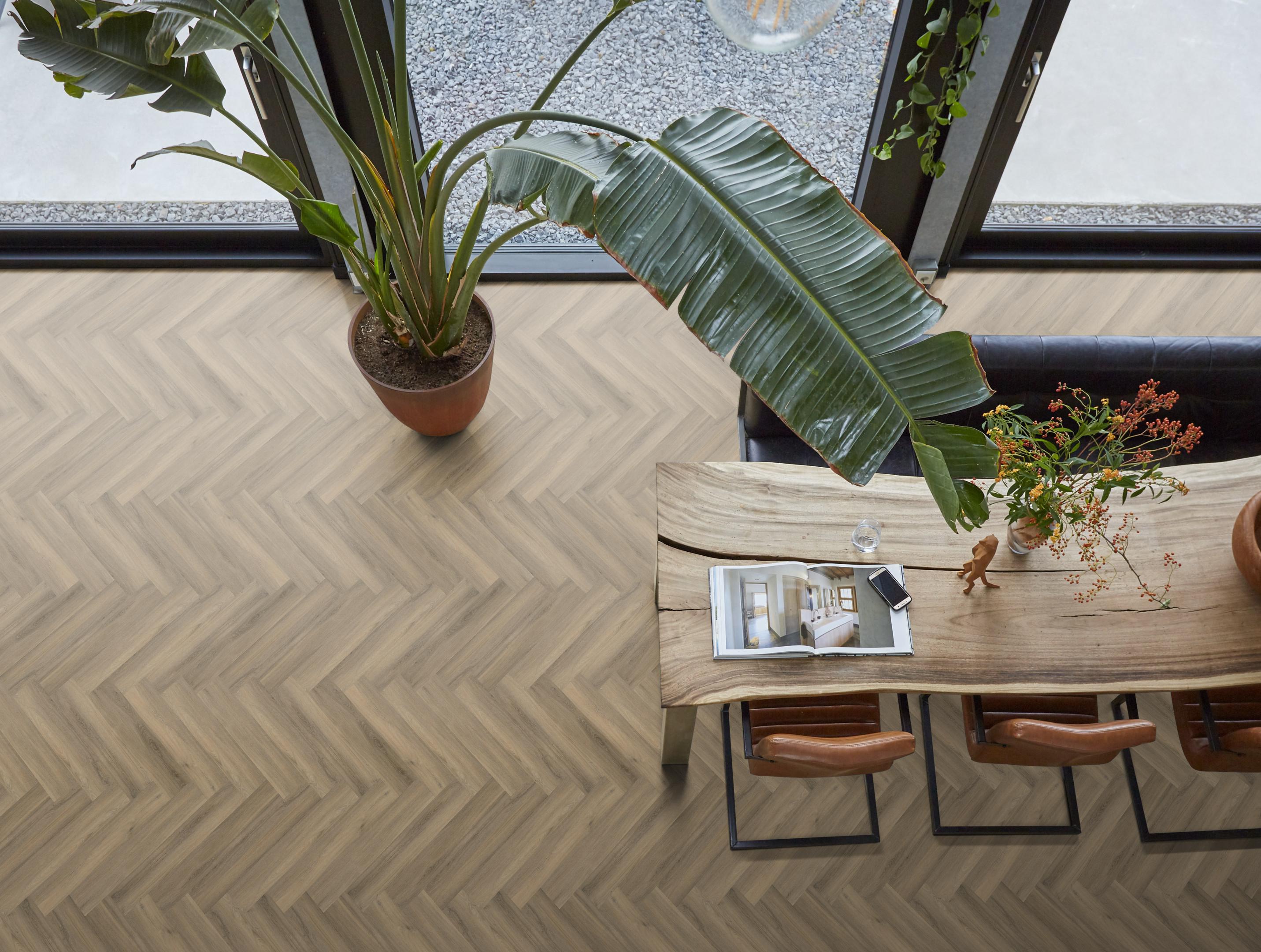 YUP Paddington herringbone click SRC light brown