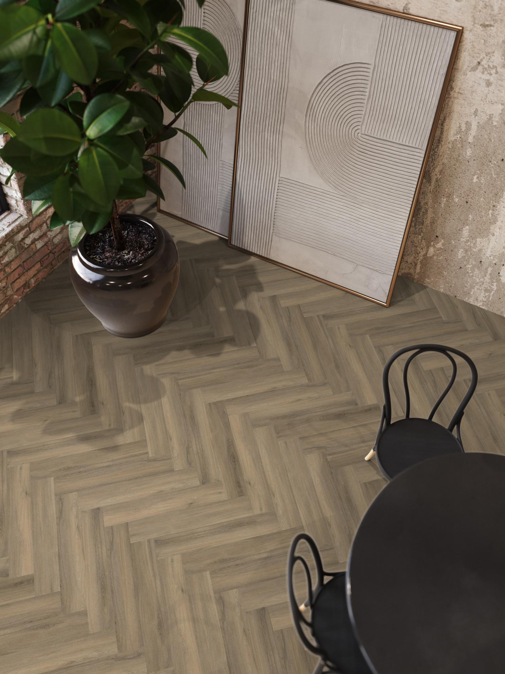 YUP Paddington herringbone click SRC light brown