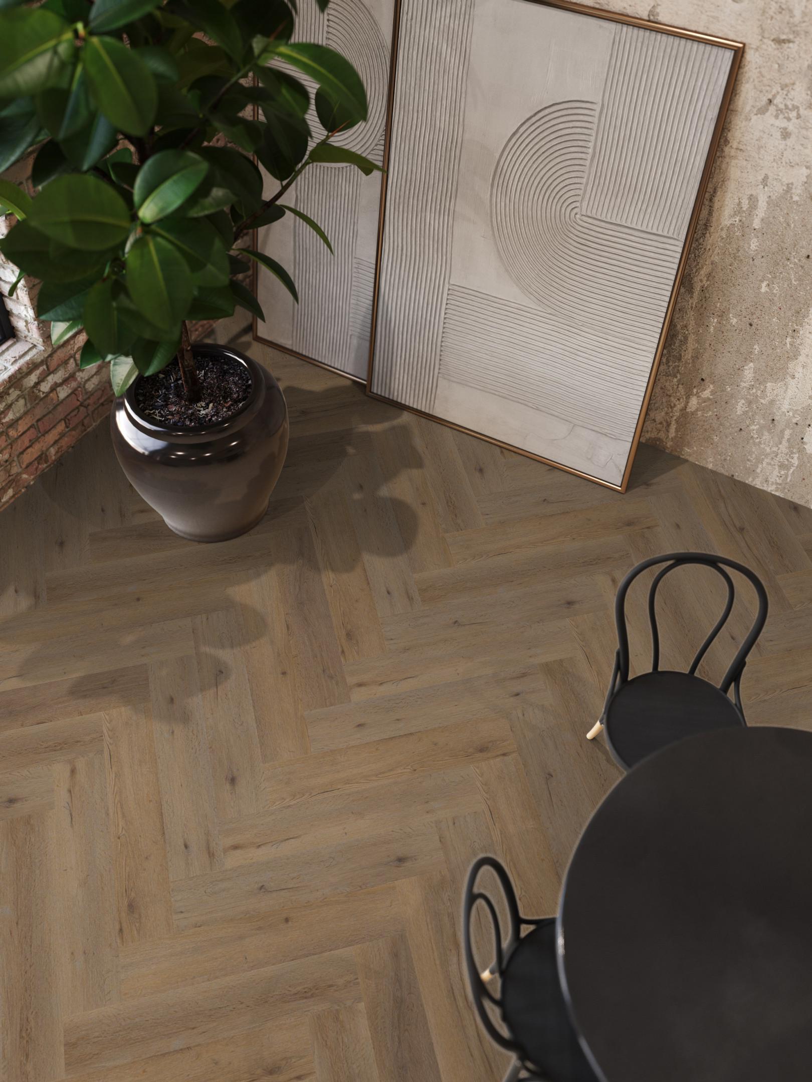 YUP Leyton herringbone dryback smoky