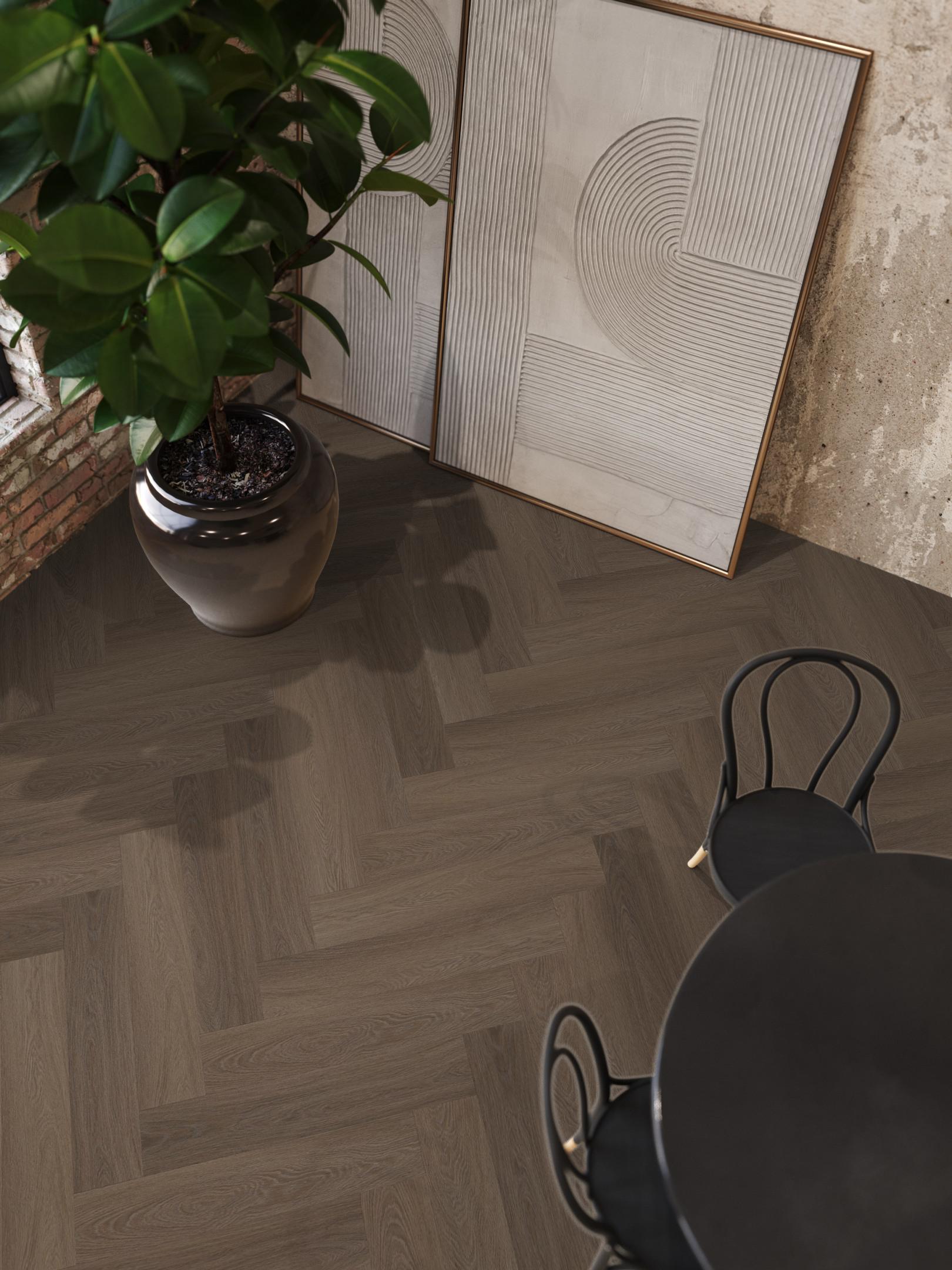 YUP Fulham herringbone dryback bruin