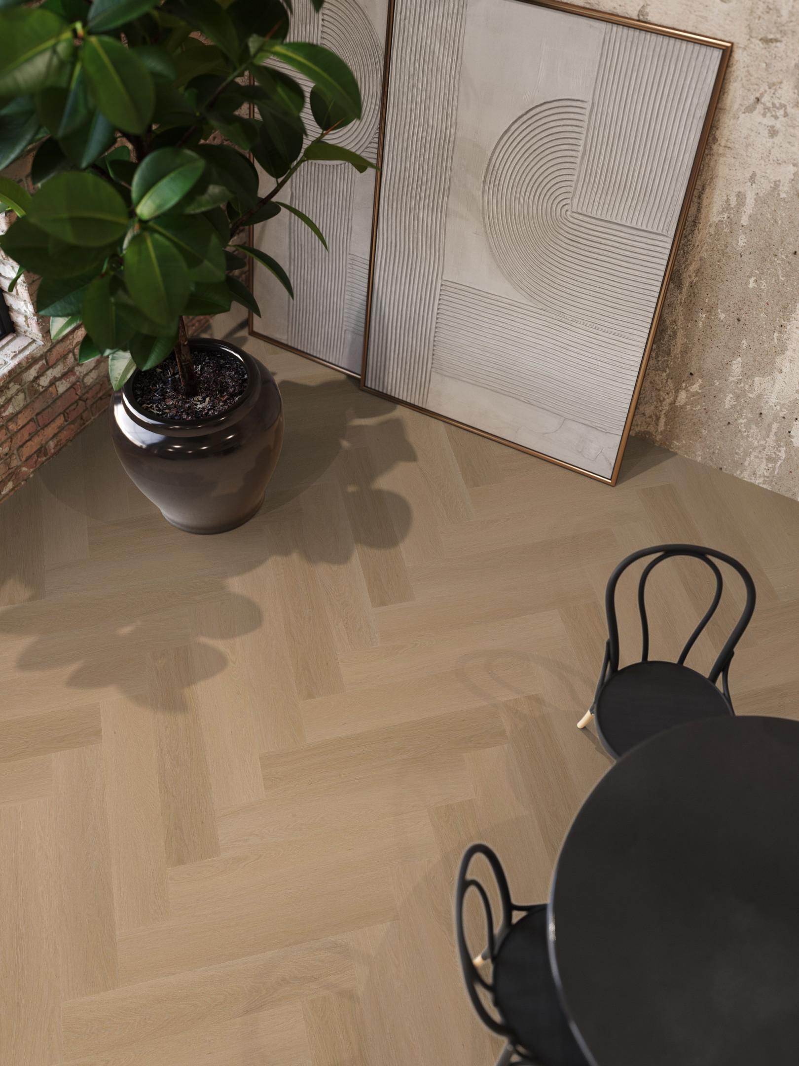 YUP Fulham herringbone click SRC dark oak