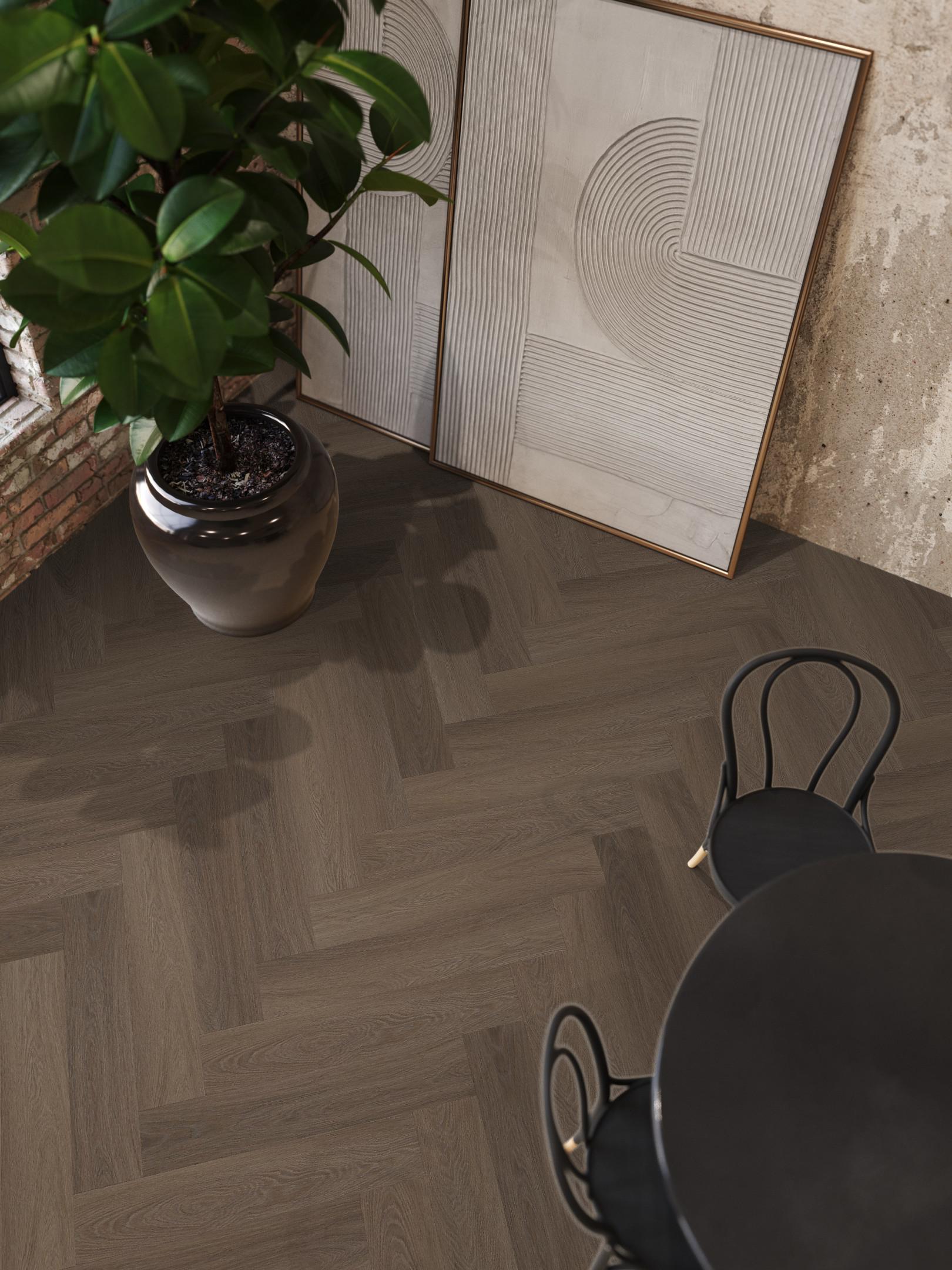 YUP Fulham herringbone click SRC brown