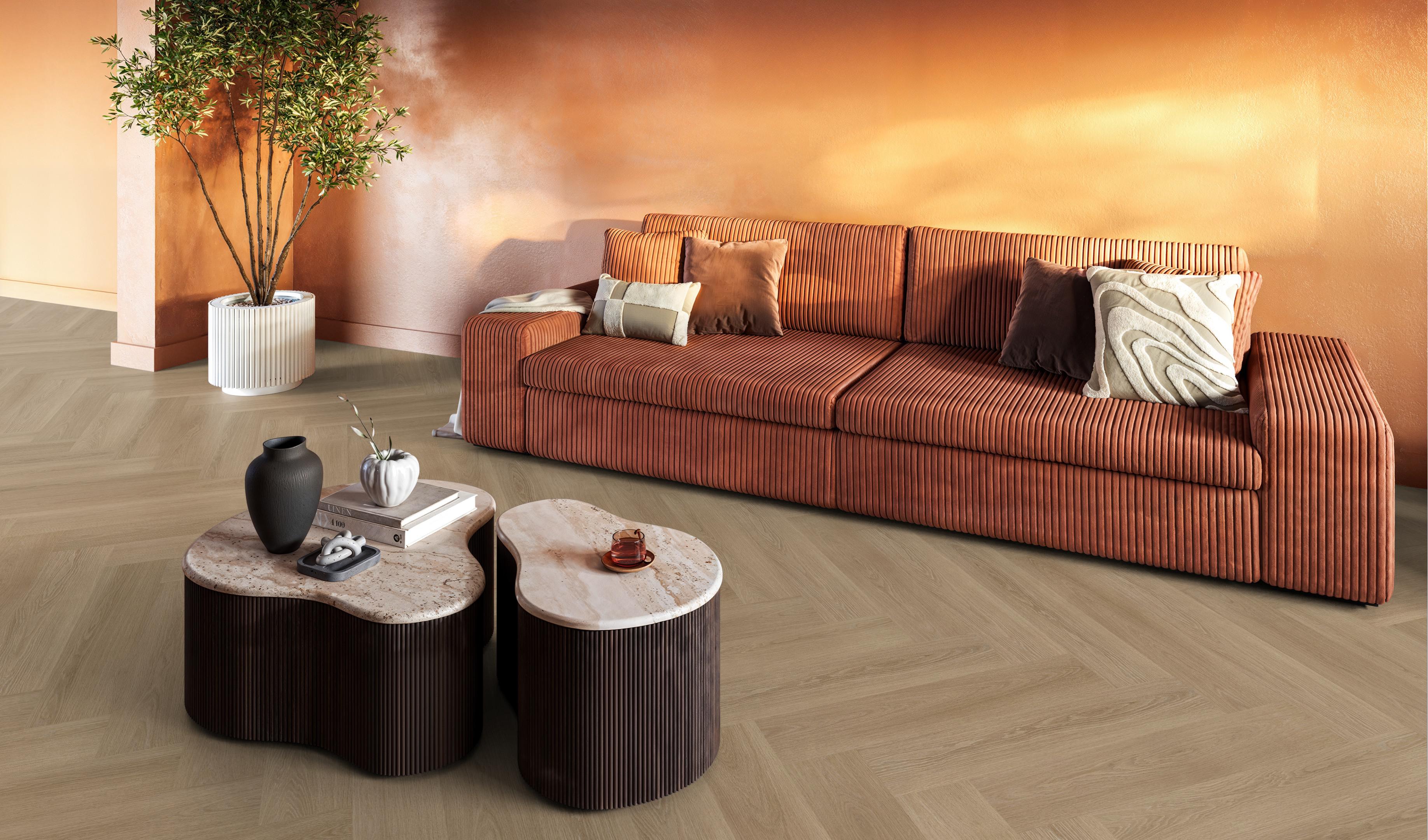YUP XL Brentford herringbone click SRC warm oak