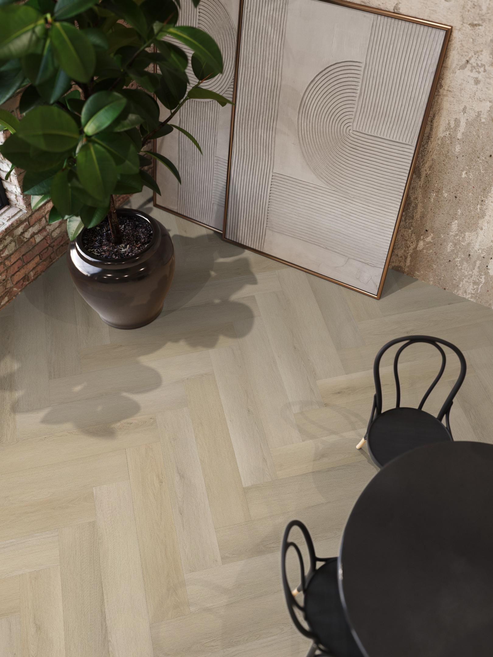 YUP XL Mayfair herringbone click SRC light oak