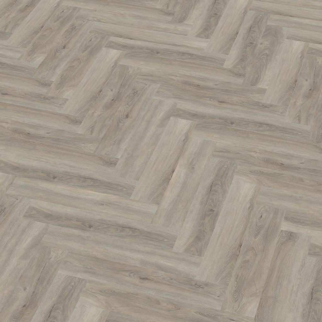 YUP Visgraat Herringbone Light Grey Click PVC