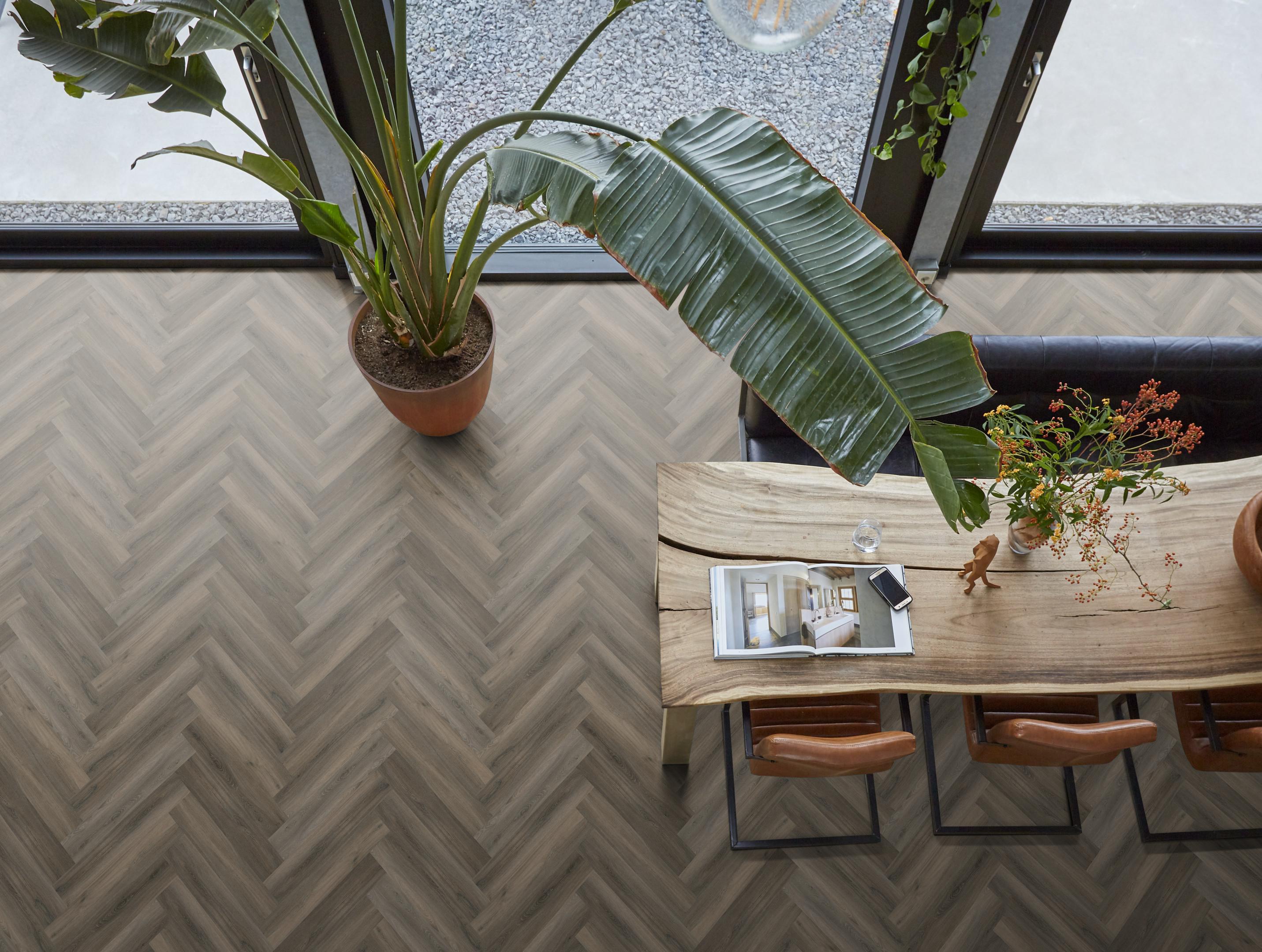 YUP Paddington Herringbone dryback dark grey