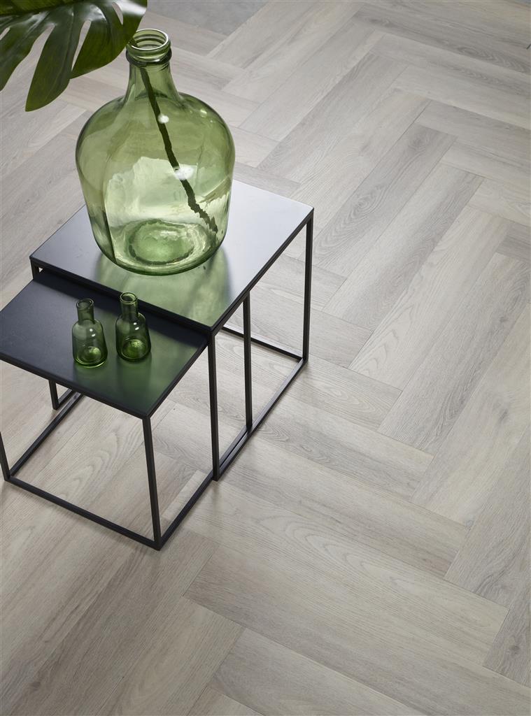 YUP Visgraat  Herringbone Grey Plak PVC