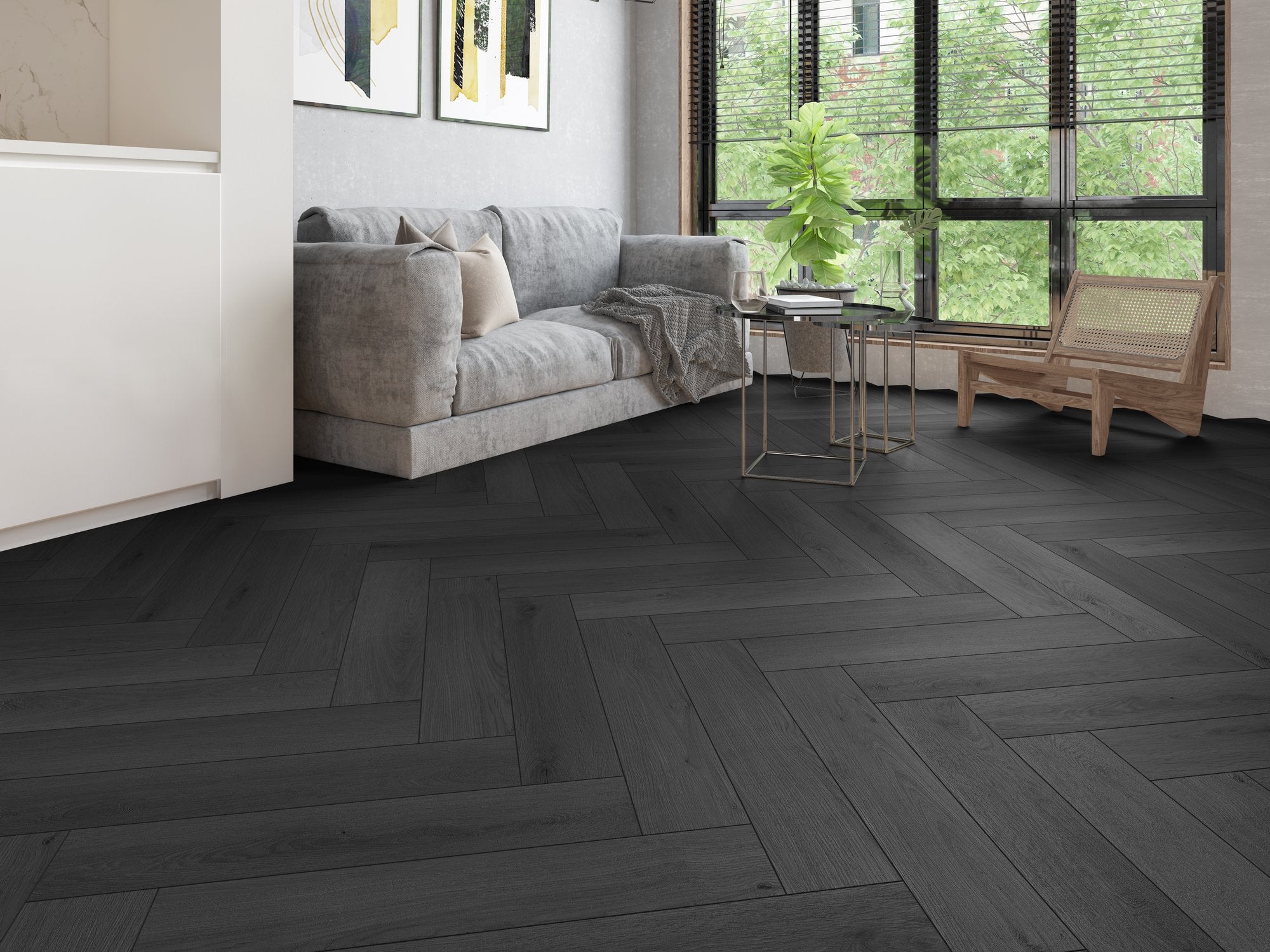 Firmfit Silent Visgraat 7801 (rigid click) Summerfield Charcoal
