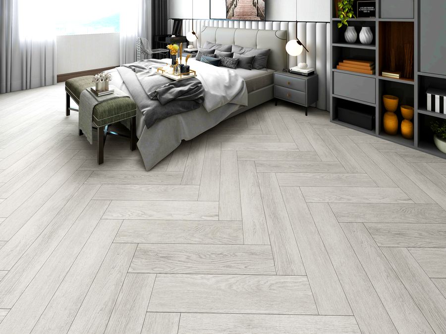 Scraped Oak Visgraat Click